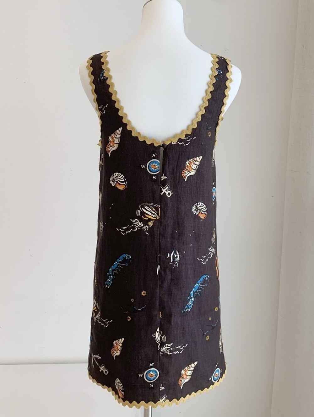 Alemais Printed scalloped linen minidress - Picture 8 of 8